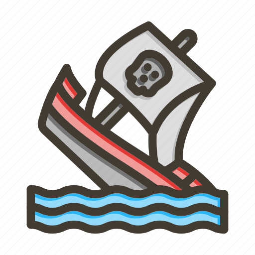 Sinking, ship, accident, water, boat icon - Download on Iconfinder