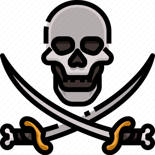 Blade, knife, pirates, roger, skull, sword, weapon icon - Download on Iconfinder