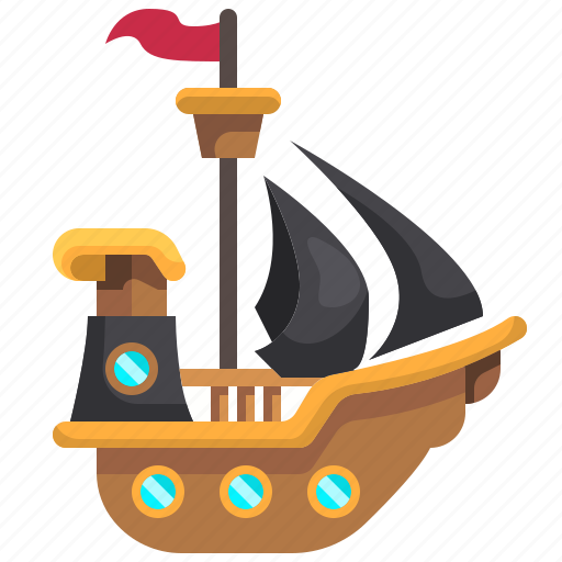 Boat, pirate, pirates, ship, ships, transportation icon - Download on Iconfinder