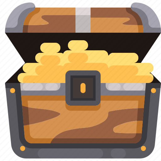 Box, chest, furniture, gold, money, pirate, treasure icon - Download on Iconfinder