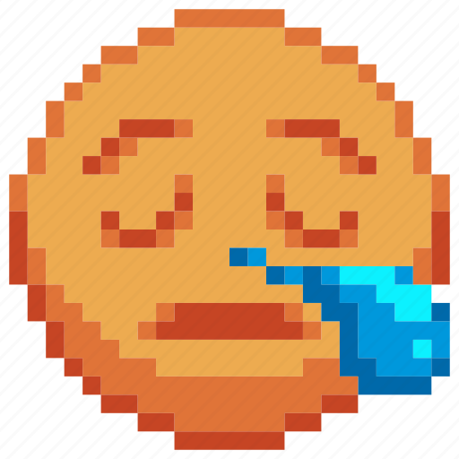 Sleepy, pixel art, emoji, sticker, emoticon, emotion icon - Download on Iconfinder