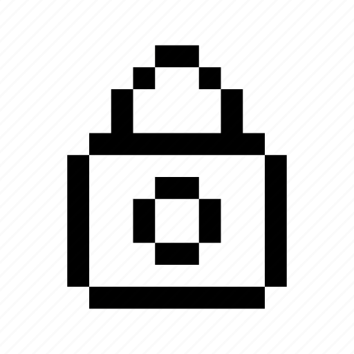 Lock, padlock, pixels, security icon - Download on Iconfinder