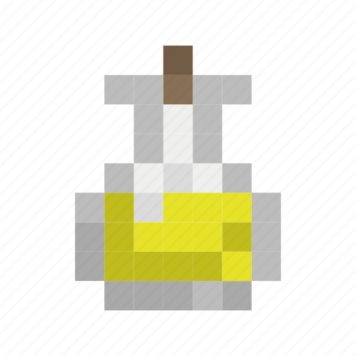 Chemical, experiment, laboratory, pixelart, poison, potion, yellow icon - Download on Iconfinder