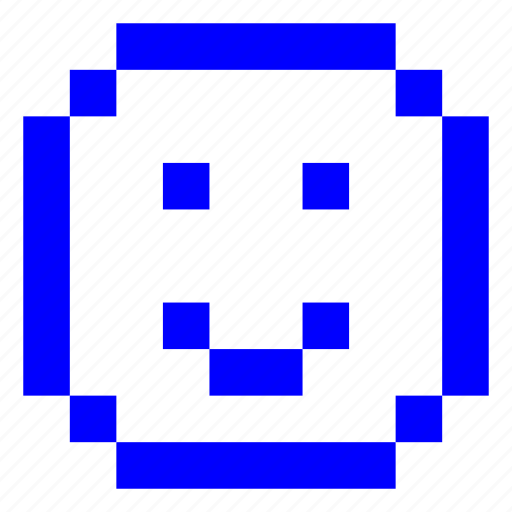 Pixel, happy, face, emoji, emotion, emoticon, smiley icon - Download on Iconfinder