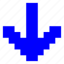 pixel, arrow, direction, down