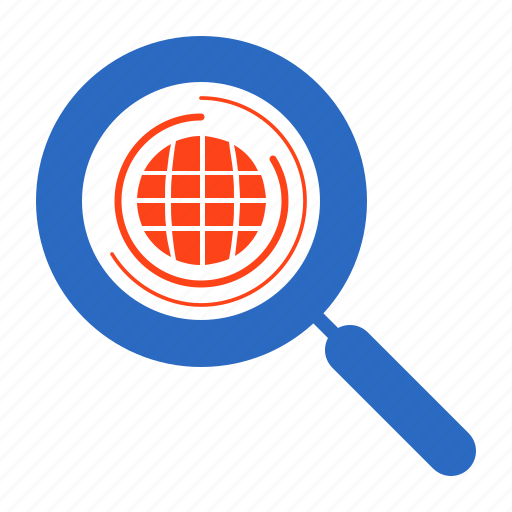 Globe, magnifier, magnify, search, searching, world icon - Download on Iconfinder