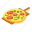 cheese, food, isometric, italian, object, pizza, slice 
