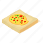 box, dinner, fast, food, isometric, object, pizza 