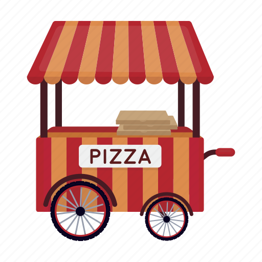 Booth, kiosk, pizza, red, shopping, traveling, white icon - Download on Iconfinder