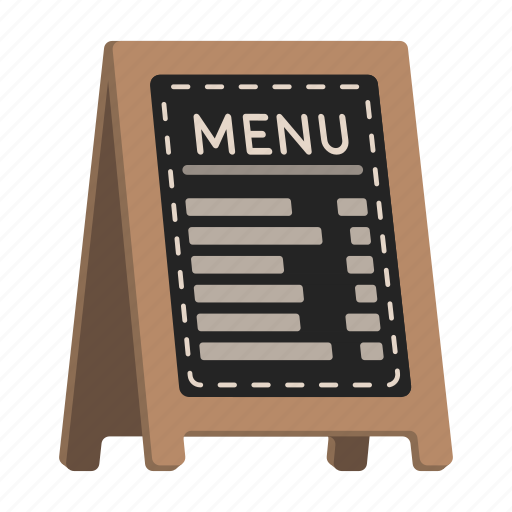 Board, dish, inscription, menu, plate, price, stand icon - Download on Iconfinder