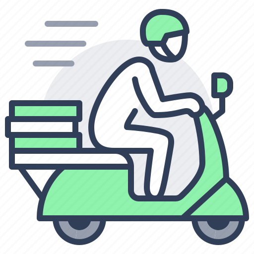 Scooter, motorbike, delivery, courier, fast icon - Download on Iconfinder