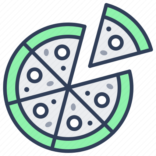 Pizza, sliced, piece, chopped, food, pepperoni icon - Download on Iconfinder