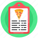 pizza menu, pizza document, pizza information, pizza details, report