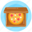 pizza, food, pizza box, delivery box, italian food 