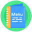restaurant menu, menu card, carte, menu chart, food card 