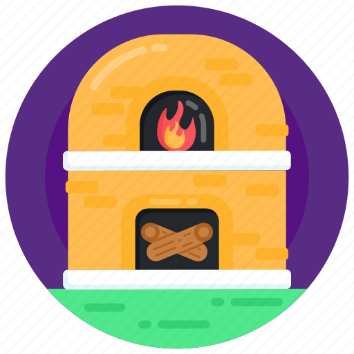 Hearth, fireplace, fire pit, fireside, furnace icon - Download on Iconfinder