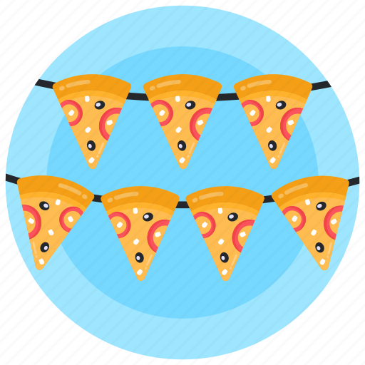 Pizza party, pizza decoration, pizza slices, pizza pieces, food icon - Download on Iconfinder
