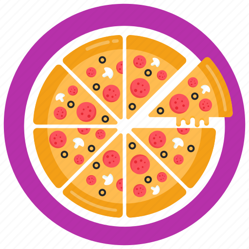 Italian food, junk food, large pizza, restaurant pizza, food icon - Download on Iconfinder