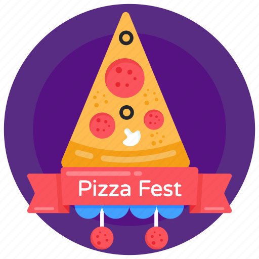 Pizza party, pizza fest, pizza banner, food, food party icon - Download on Iconfinder