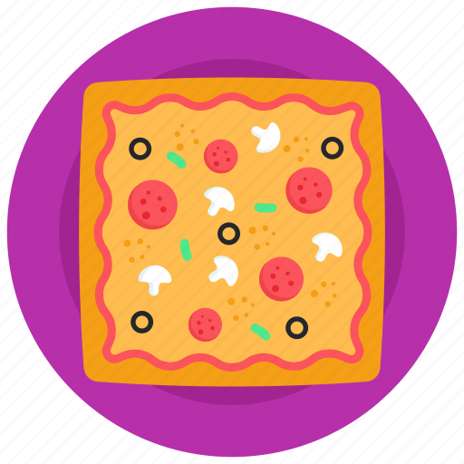 Italian food, junk food, pizza, square pizza, food icon - Download on Iconfinder