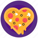 italian food, junk food, pizza, heart pizza, food
