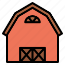 barn, building, farm, town