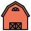 barn, building, farm, town 