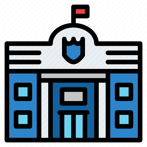 Building, city, police, station, town icon - Download on Iconfinder
