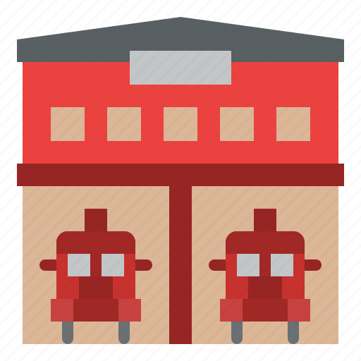 Building, city, fire, station, town icon - Download on Iconfinder
