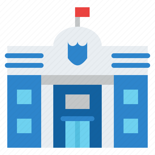 Building, city, police, station, town icon - Download on Iconfinder