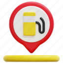 petrol, station, fuel, maps, location, placeholder, pin, 3d 