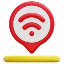 wifi, internet, maps, location, placeholder, pin, 3d