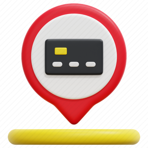 Credit, card, banking, maps, location, placeholder, pin 3D illustration - Download on Iconfinder