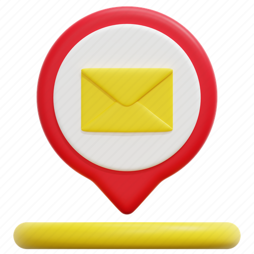 Post, office, mail, maps, location, placeholder, pin 3D illustration - Download on Iconfinder