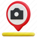 camera, photo, maps, location, pin, placeholder, 3d
