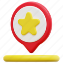 star, rate, maps, location, pin, placeholder, 3d