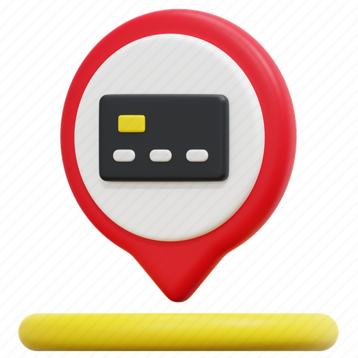 Credit, card, banking, maps, location, pin, placeholder 3D illustration - Download on Iconfinder