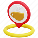 coffee, shop, maps, placeholder, location, pin, 3d