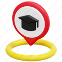 education, college, maps, placeholder, location, pin, 3d