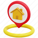 house, home, maps, placeholder, location, pin, 3d