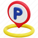 parking, car, maps, placeholder, location, pin, 3d
