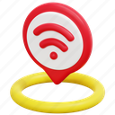 wifi, internet, maps, pin, location, placeholder, 3d