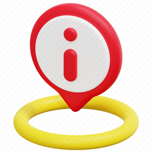 Information, info, maps, placeholder, location, pin, 3d icon - Download on Iconfinder