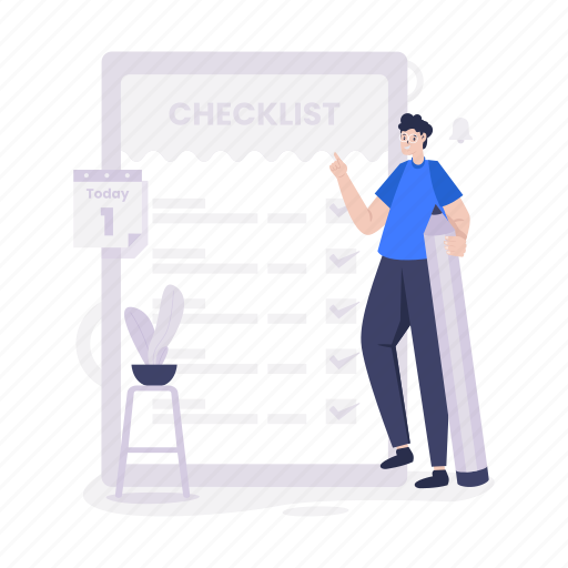 Checklist, to do list, planner, reminder, task, check, mark illustration - Download on Iconfinder