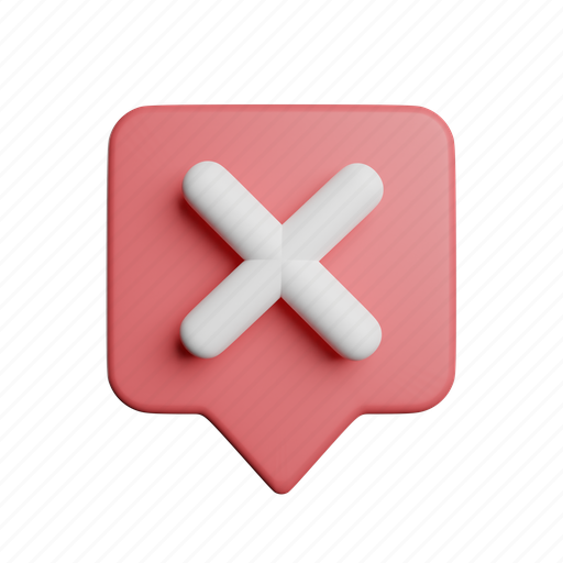Decision, front, reject, wrong, cross, direction 3D illustration - Download on Iconfinder