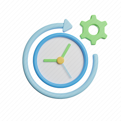 Time, management, front, clock, alarm 3D illustration - Download on Iconfinder