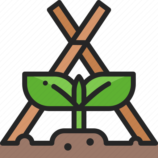 Vegetable, sapling, garden, trellis, farming, plant, sprout icon - Download on Iconfinder