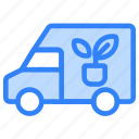 plant, pot, indoor, nature, agriculture, gardening, farming, van, delivery, vehicle