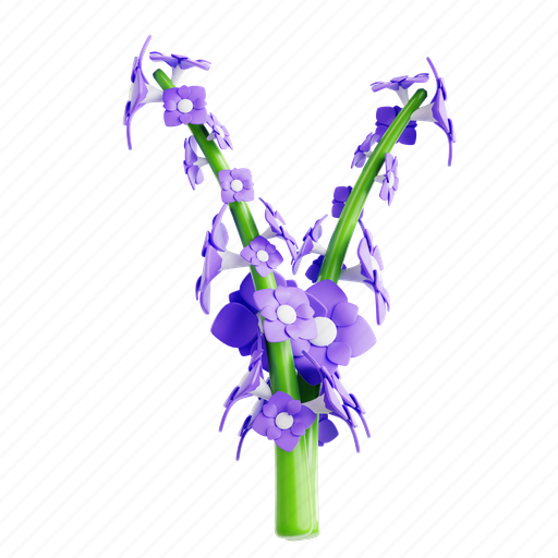 Lavender, flower, petal, bloom, garden, florist, floral 3D illustration - Download on Iconfinder