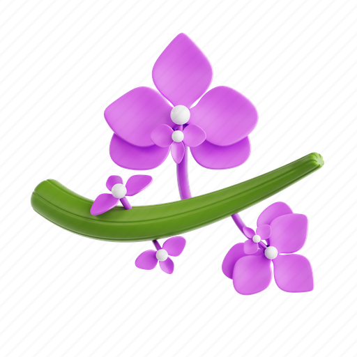 Orchid, flower, petal, bloom, garden, florist, floral 3D illustration - Download on Iconfinder